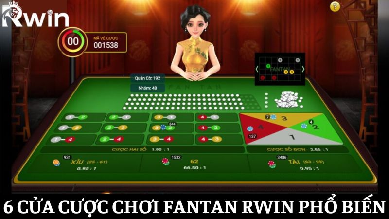 Some betting options in Fantan Rwin
