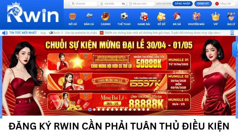 Register Rwin must comply with bookmaker’s conditions