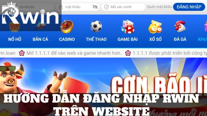 Guide to login Rwin on website